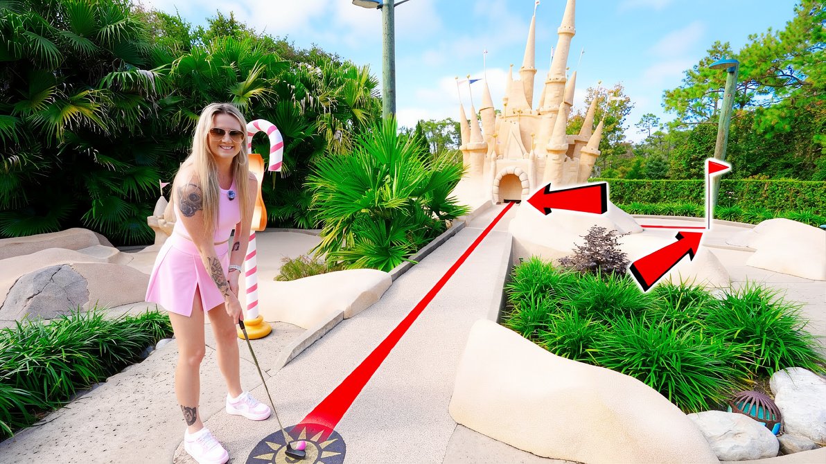 Disney's Winter Summerland mega mini golf match! Crazy game!