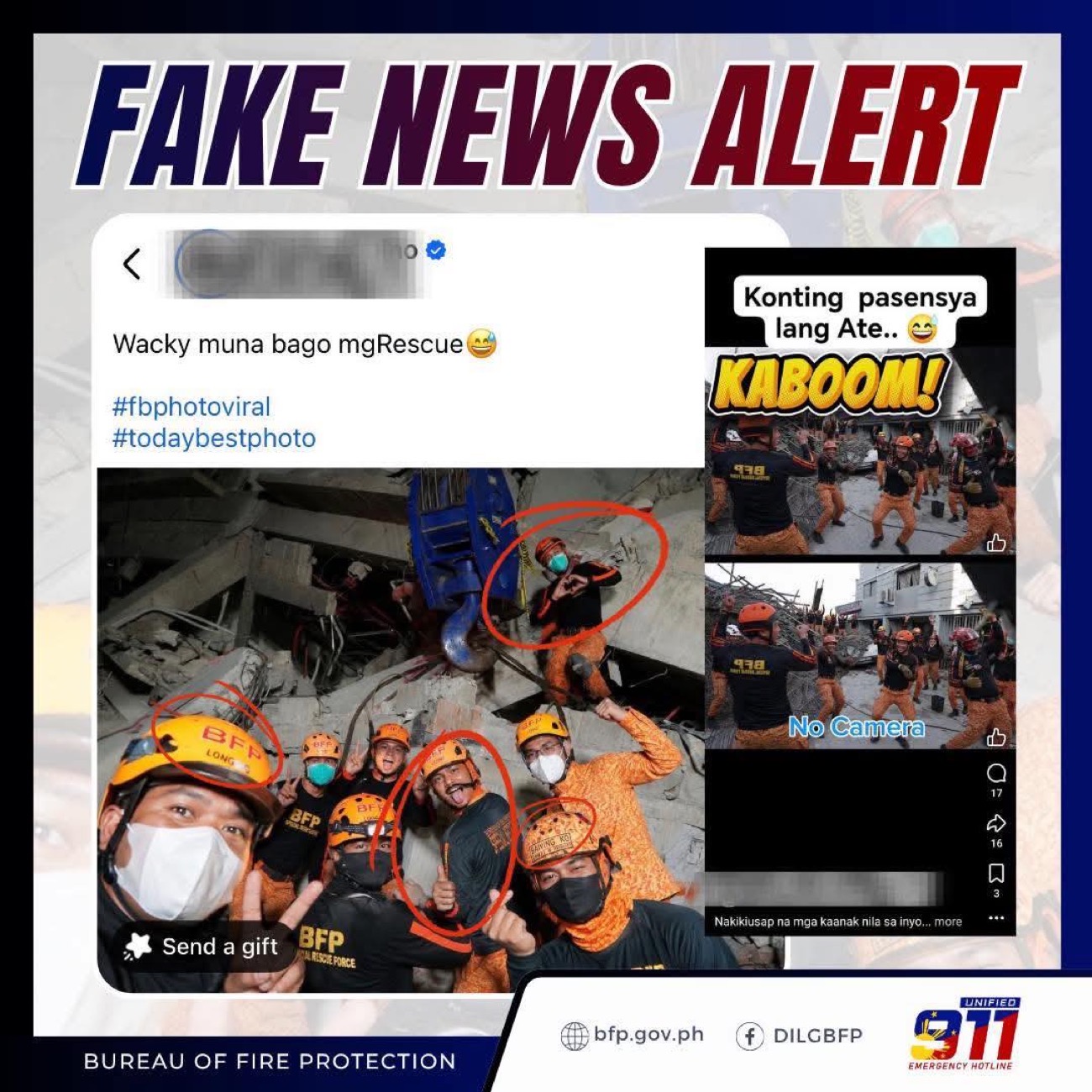 BFP warns against AI-generated photos of rescuers