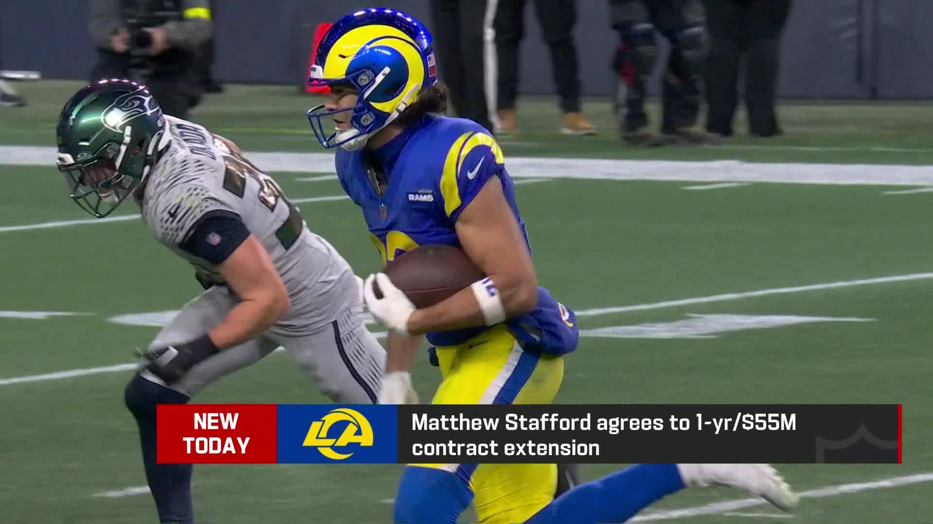 Matthew Stafford, Rams reach agreement on one-year, $55M contract ...