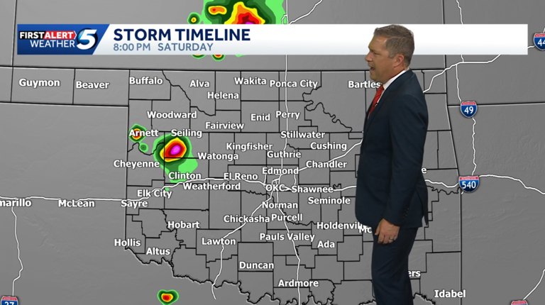 Timeline: Severe weather risk with damaging winds, hail for Oklahoma ...
