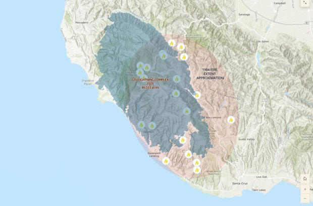 CZU Lightning Complex fires weren’t first of its kind, UC Santa Cruz ...