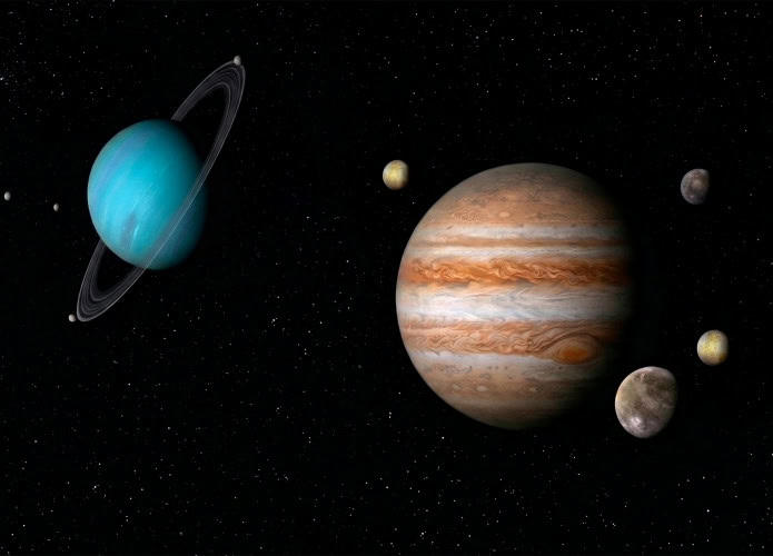 Luas de Urano e Júpiter guardam pistas de gigante expulso do Sistema Solar