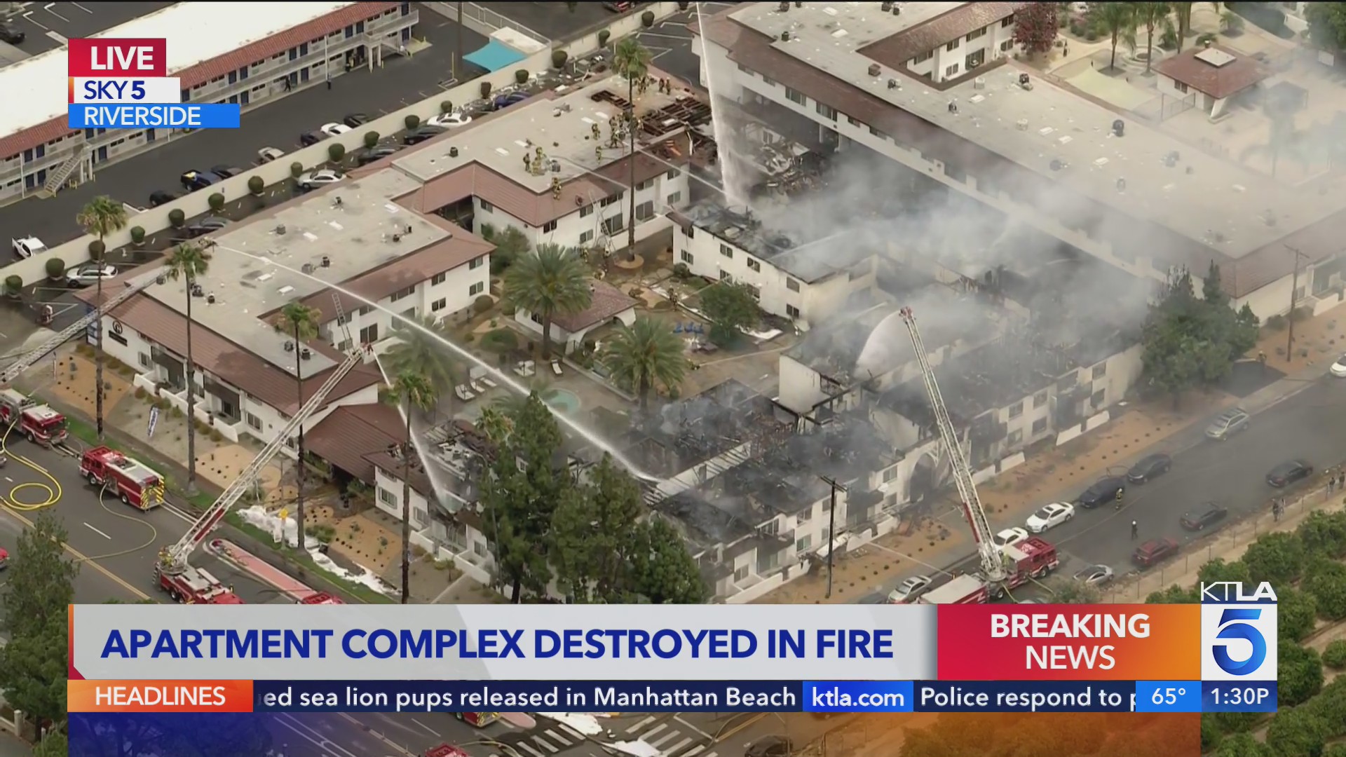 Massive Riverside apartment complex destroyed in fire