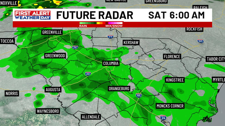 First alert weather day Saturday for rain and localized flooding potential