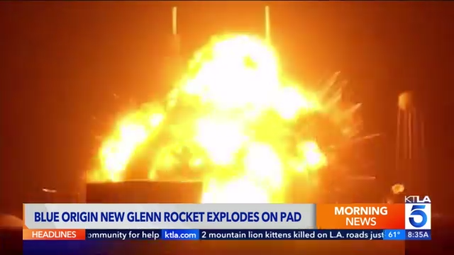 Blue Origin rocket explodes