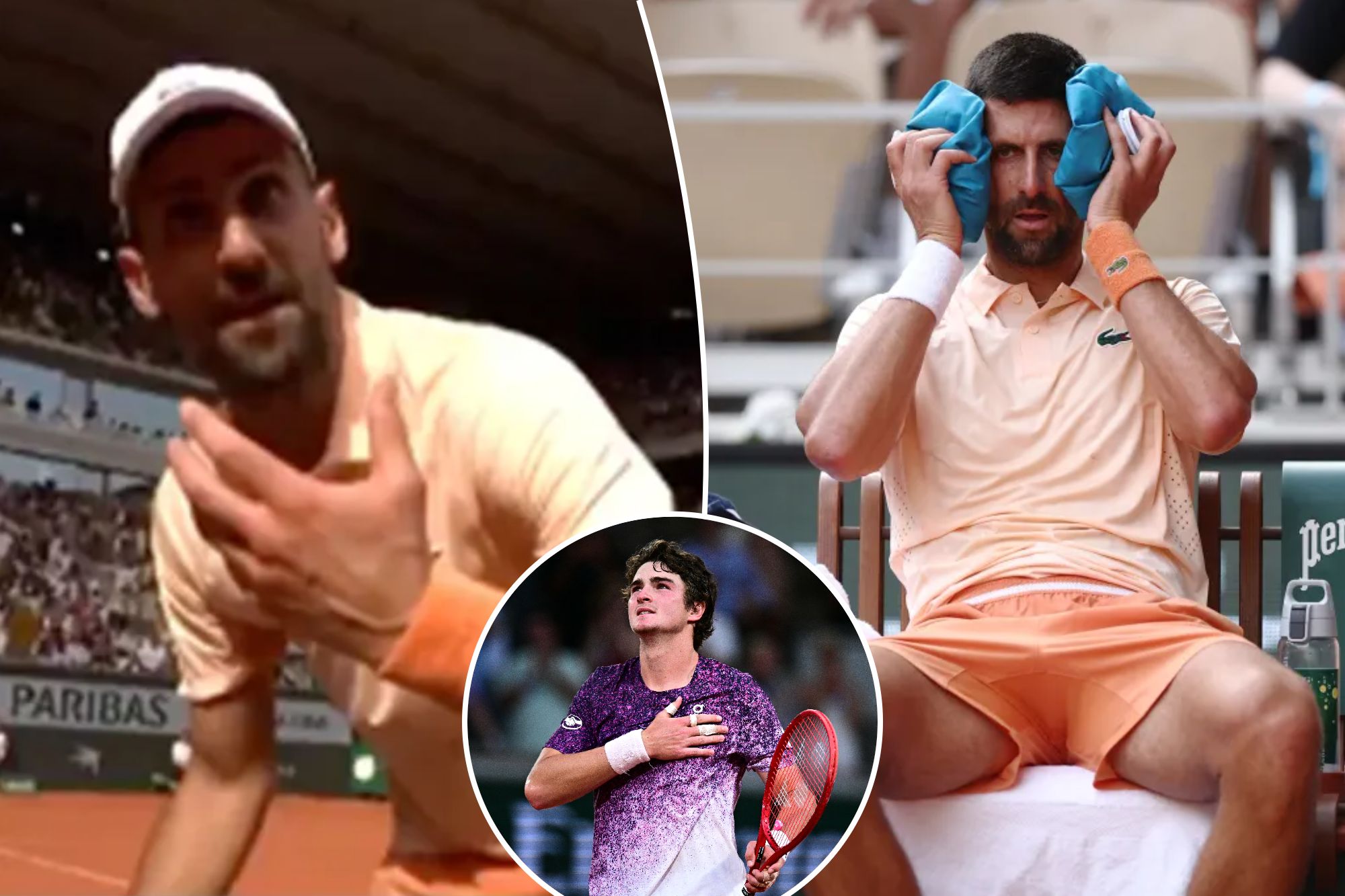 Novak Djokovic snaps at cameraman before stunning French Open loss