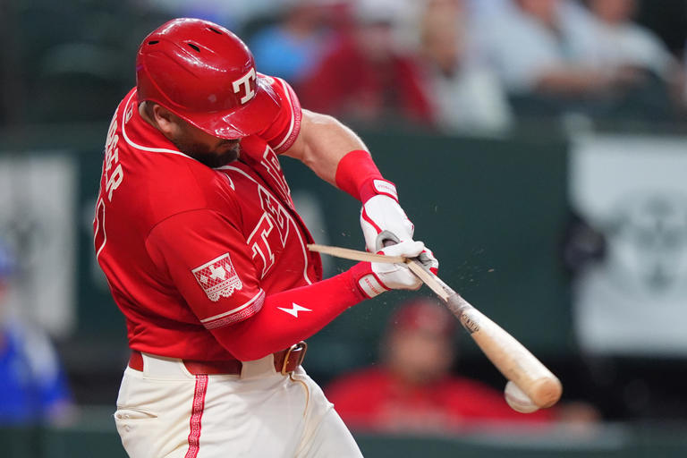 Gore tosses 6 1/3 shutout innings, Rangers hit 3 homers in 9-1 win over ...