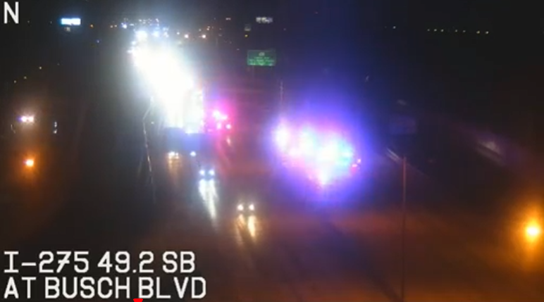 1 dead, 1 hospitalized after fiery 3-car crash on I-275 in Tampa