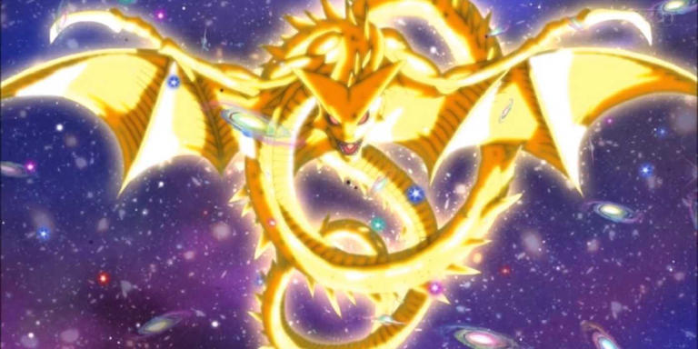 Super Shenron, created by Zalama, is summoned by the Super Dragon Balls in Dragon Ball Super.