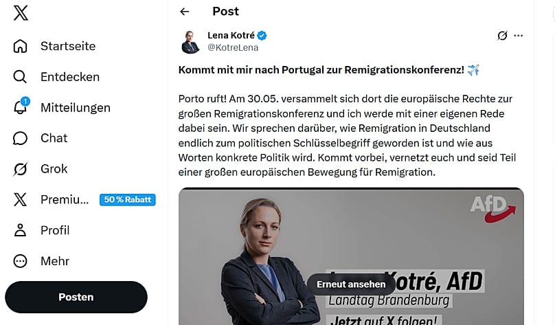 AfD-Abgeordnete mit rechtsextremem Sellner und Bovino vom US ...