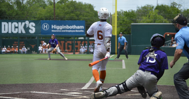 Anthony Pack’s trifecta of homers propels Texas to a dominant 19-1 win ...