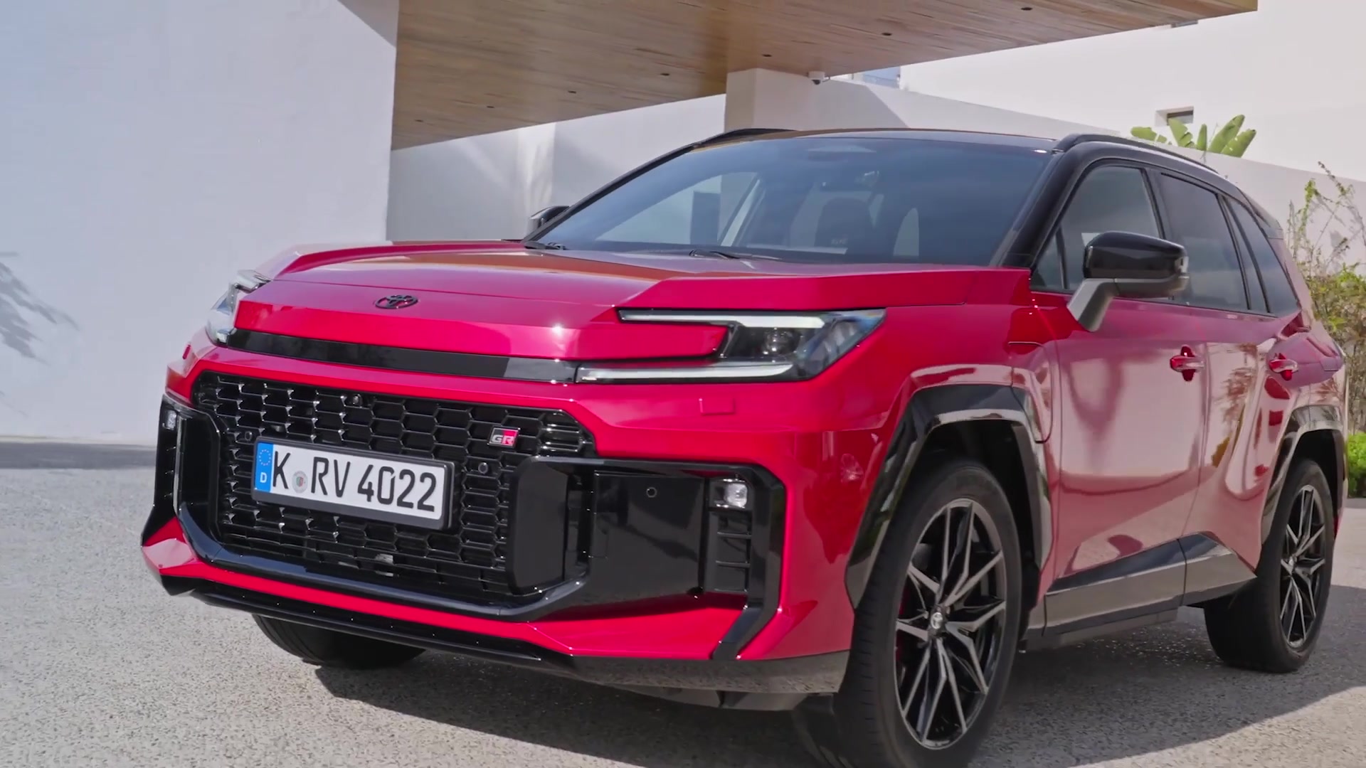 2026 Toyota RAV4 PHEV design preview in emotional red
