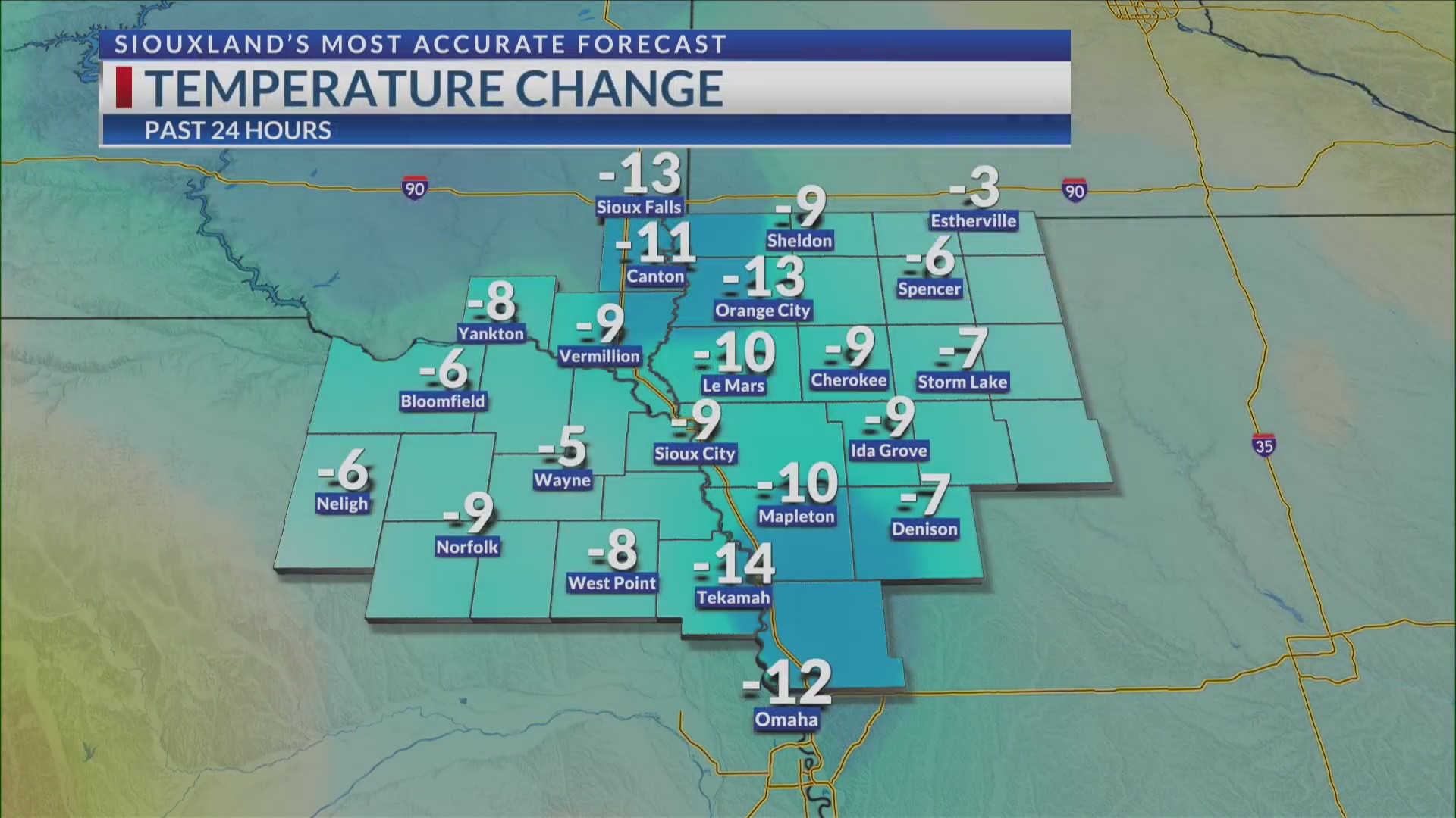 KCAU9 weather hit @6:00