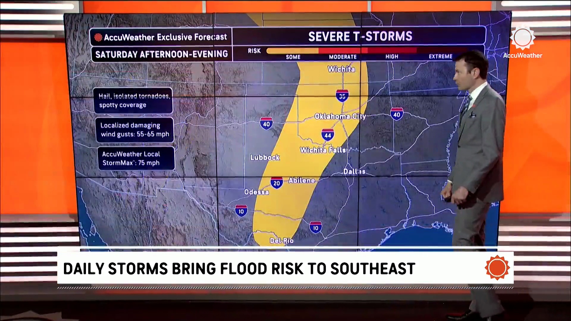 Daily storms bring flood risks to the South