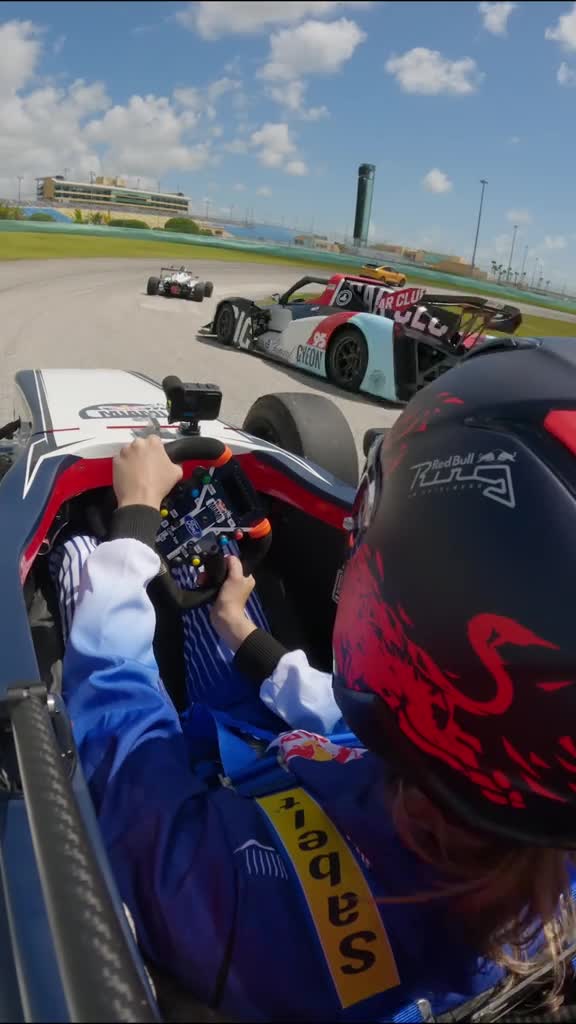 Inside the Formula 1 path with an F4 race car