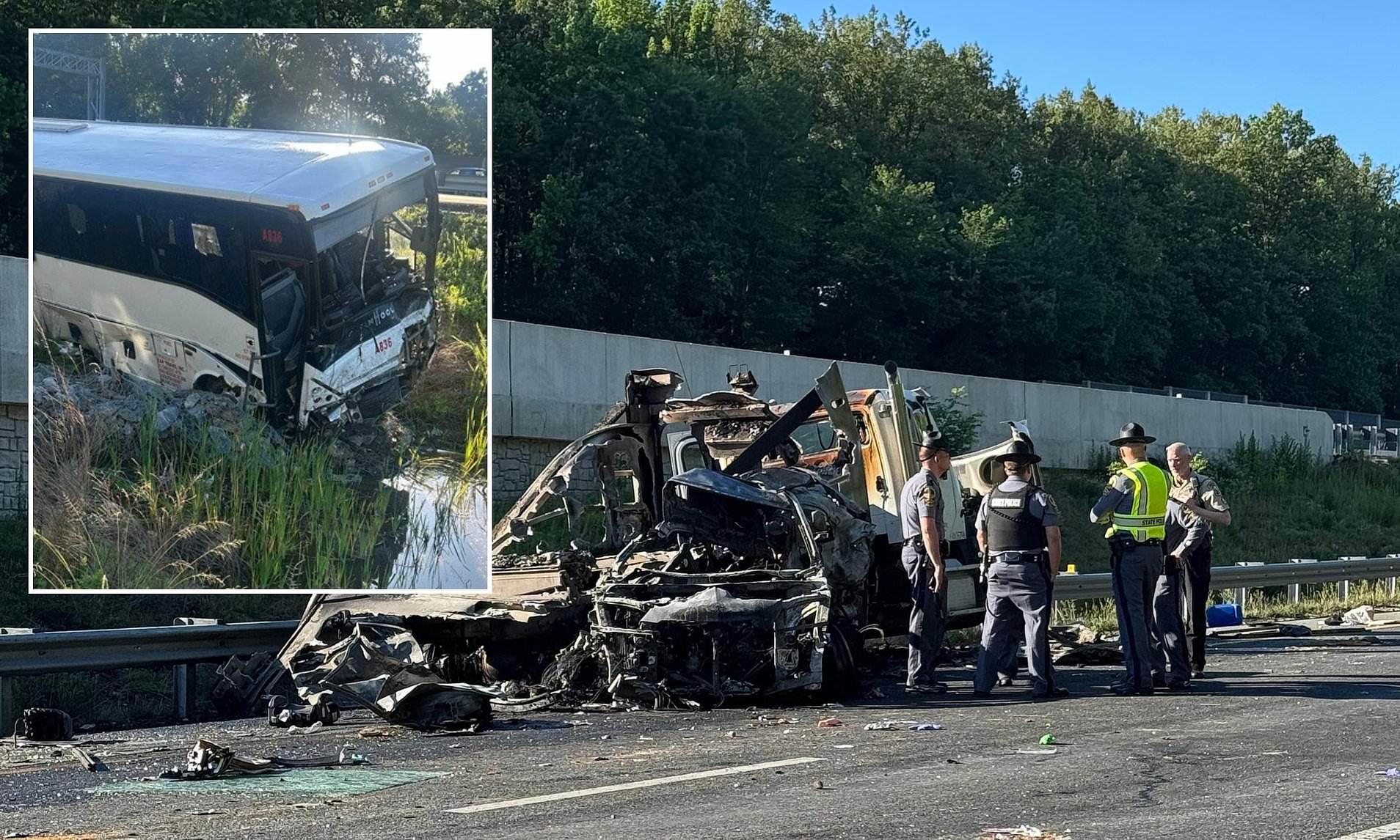 Five dead, including two kids, and dozens injured in horrific highway ...