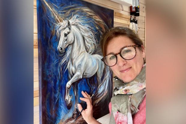 North Yorkshire artist to auction unicorn painting for riding therapy ...