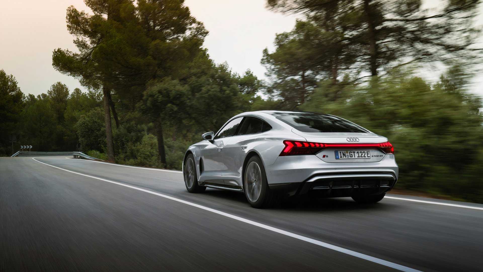 2026 Audi S e-tron GT rear driving shot