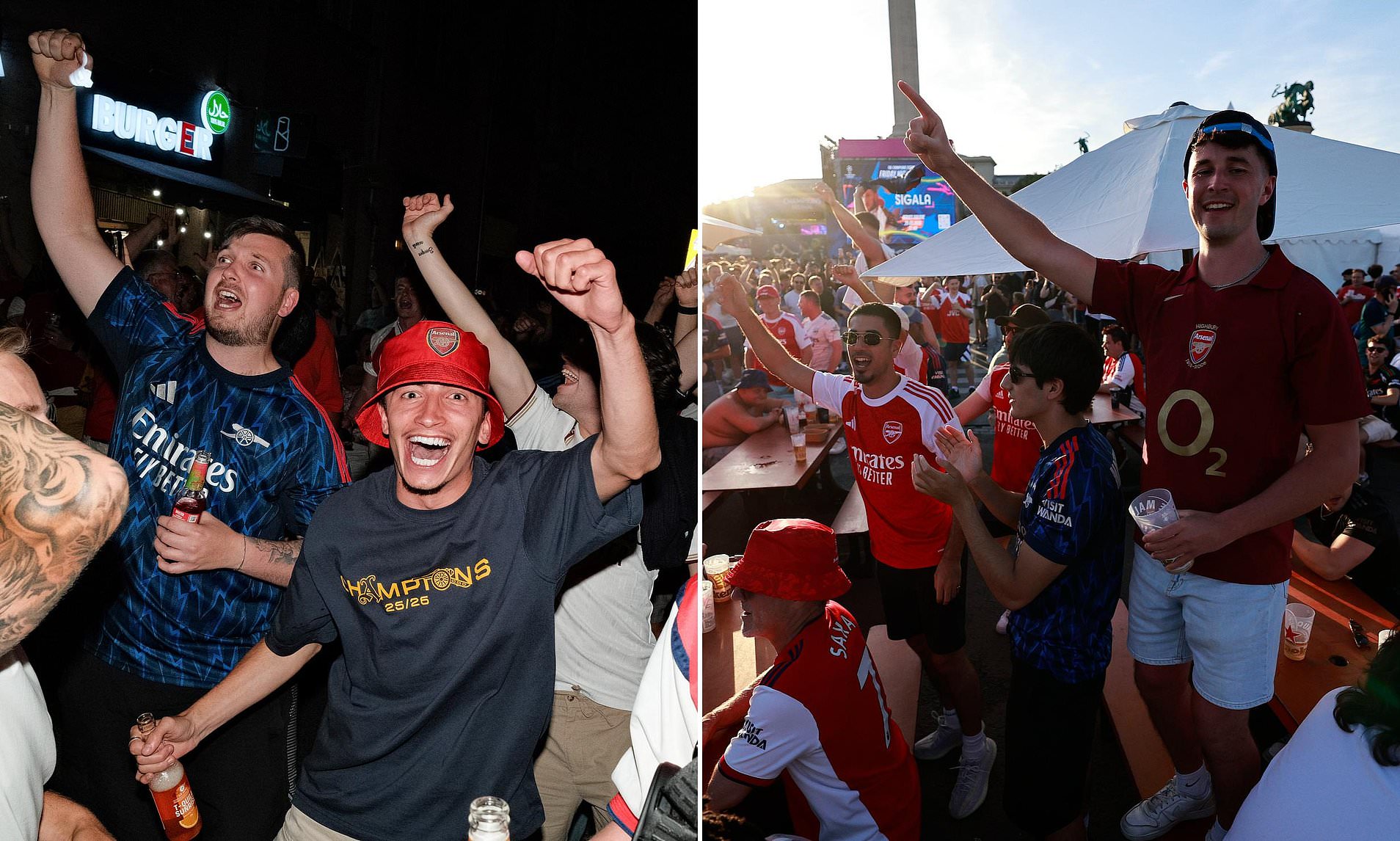 Arsenal fans take over Budapest ahead of Champions League final as 4,000 police prepare for trouble