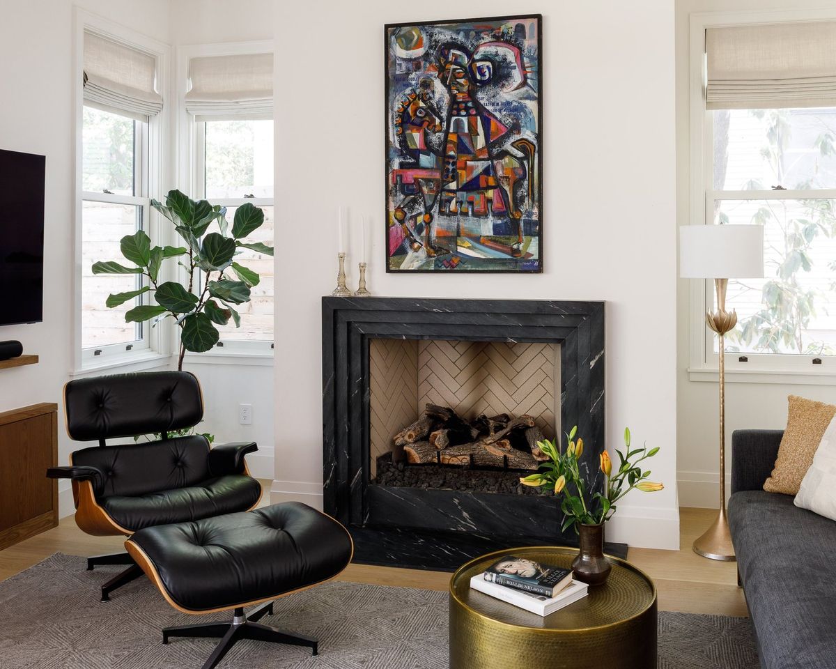 mix of textures in living room