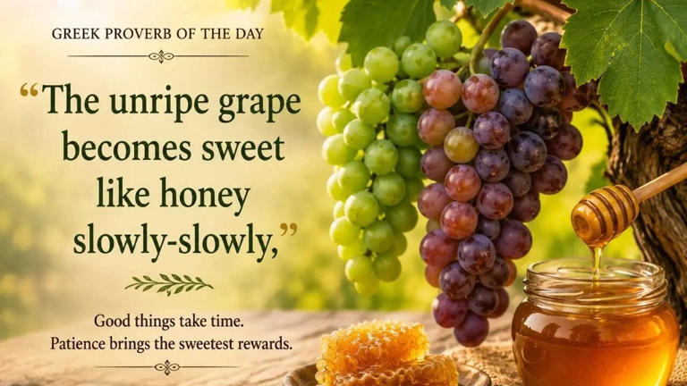 Greek proverb of the day: 