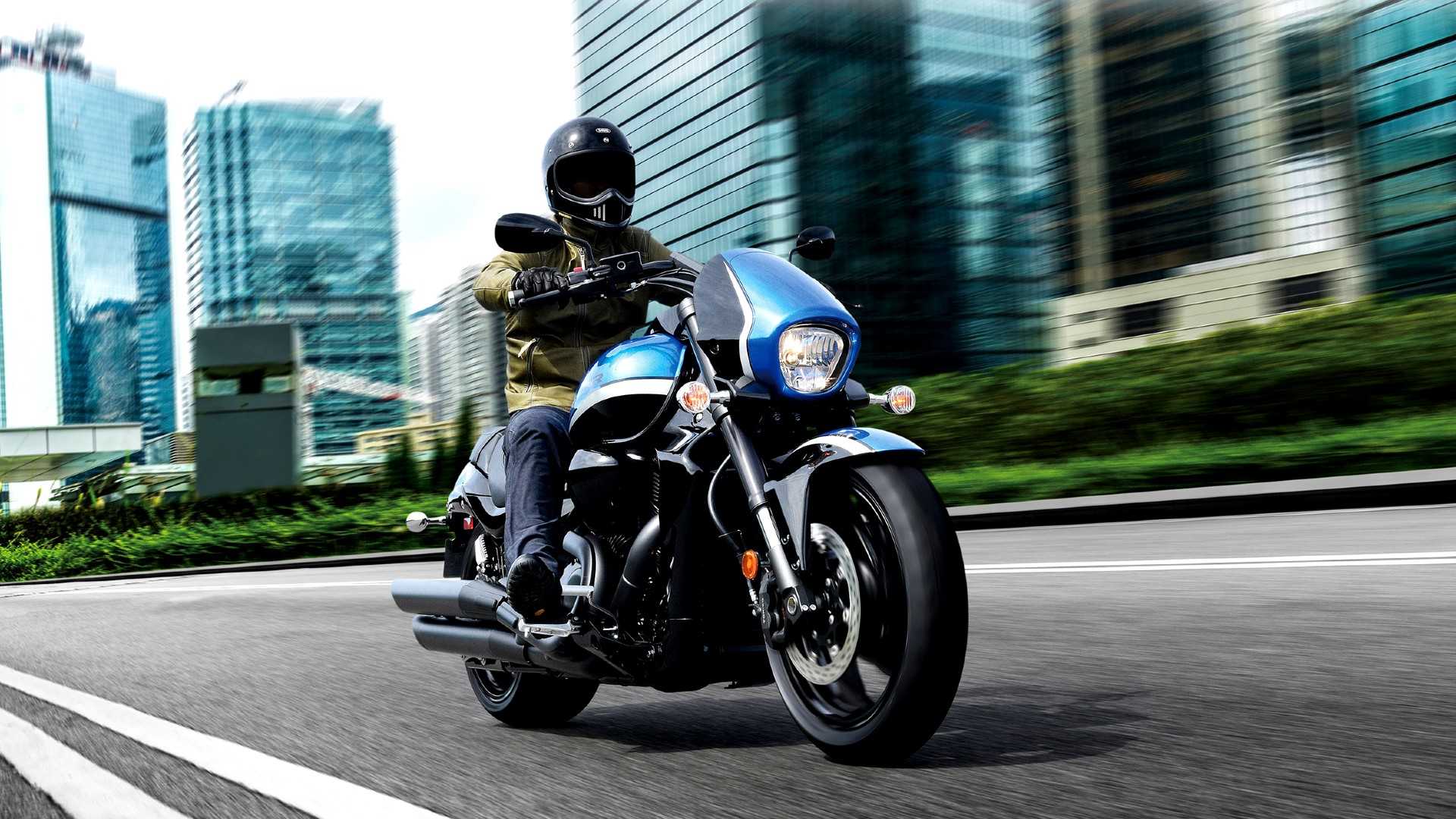 2021 Suzuki Boulevard M109R Riding Down A City Street