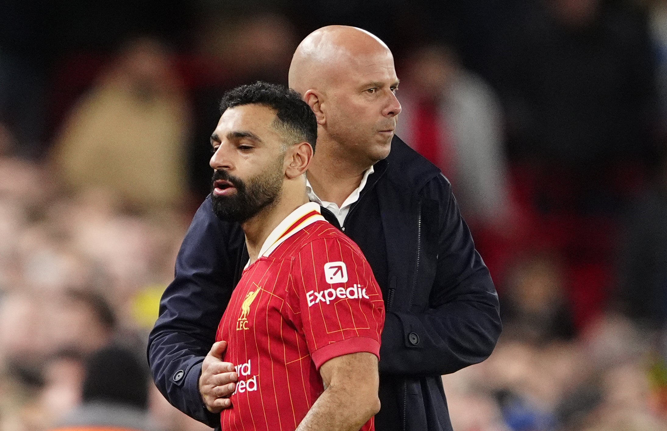 The relationship between Salah and Arne Slot had deteriorated as the season went on (PA)