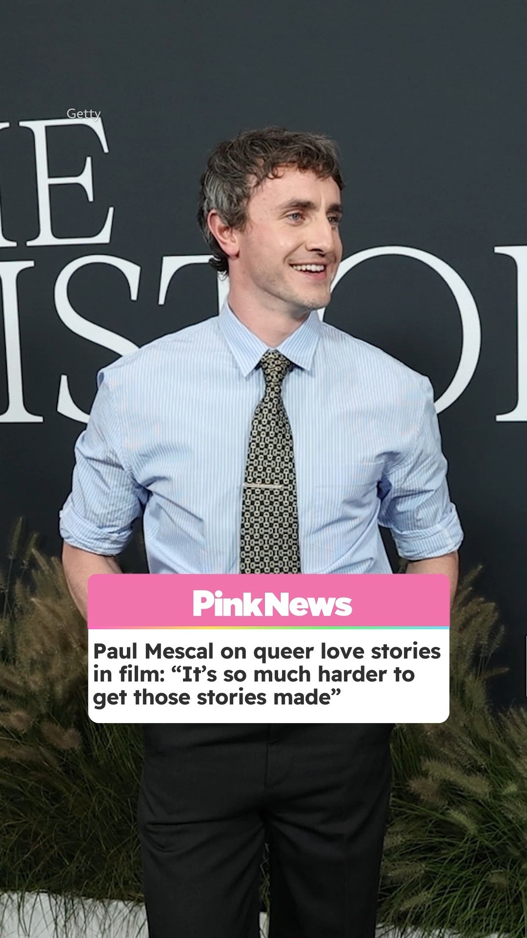 Paul Mescal on the "privilege" and "responsibility" of bringing LGBTQ+ stories to film