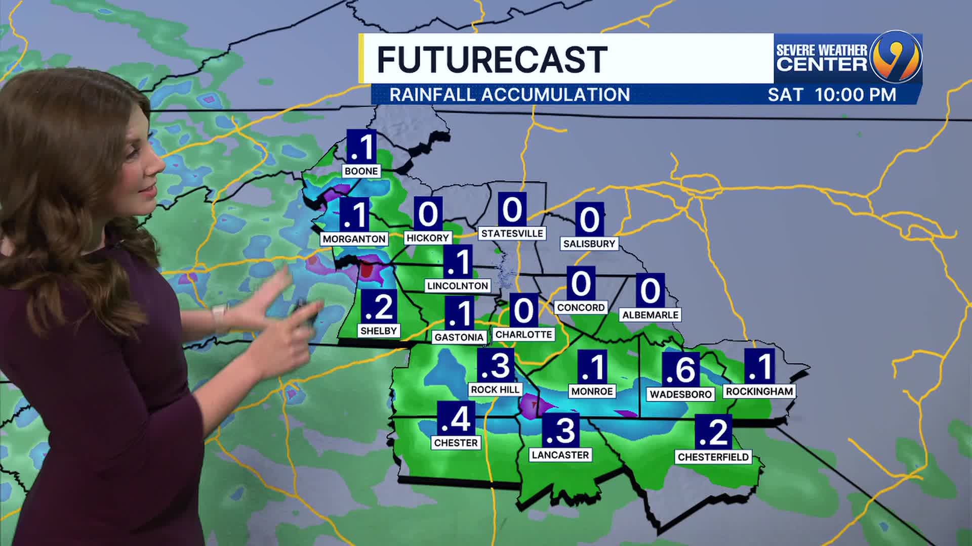 Forecast: Showers, isolated storms possible before drying out Sunday