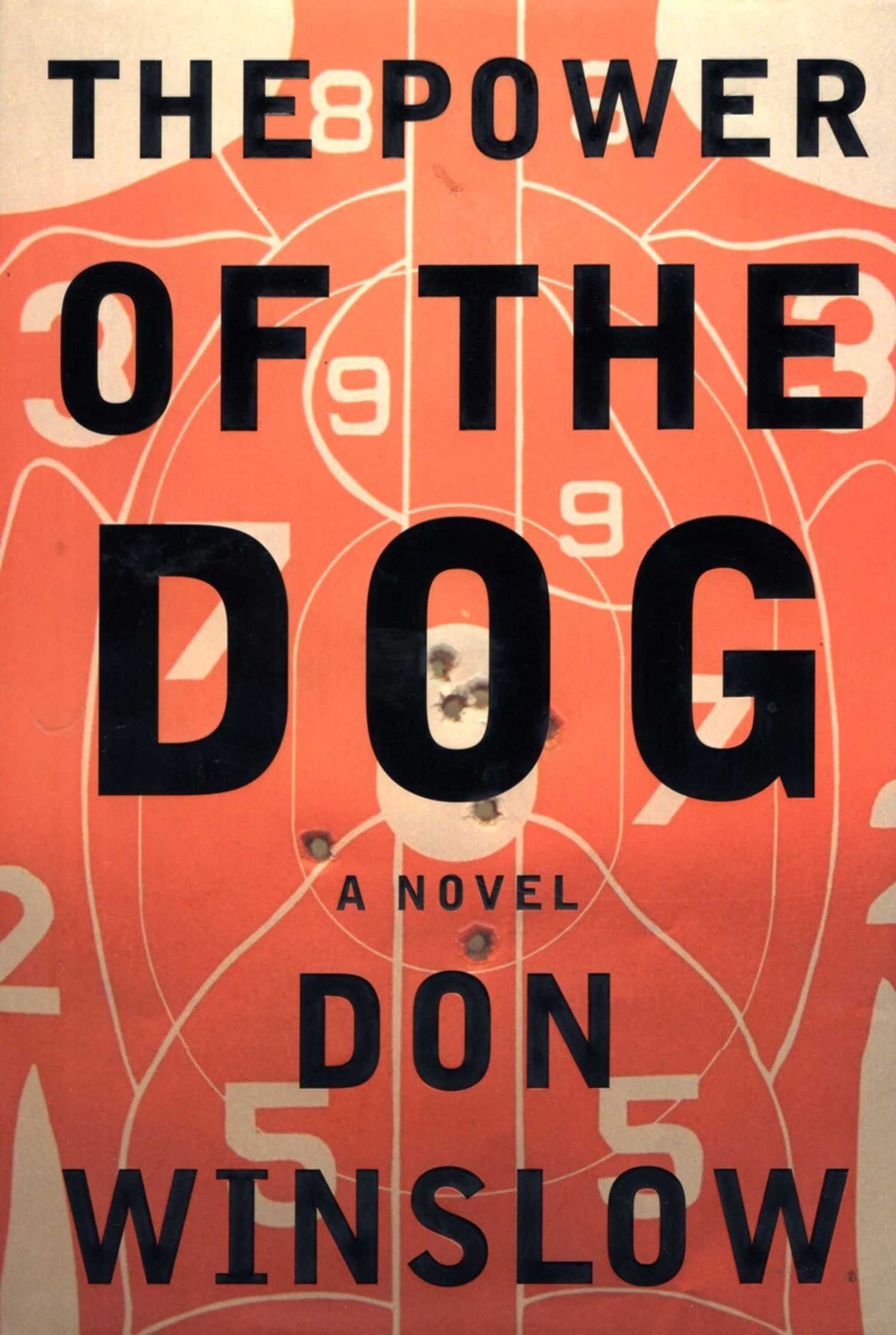 The Power of the Dog book cover, a shooting range target