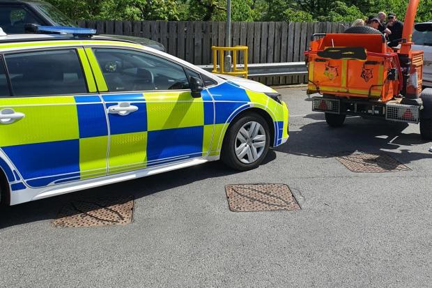 Suspected stolen wood chipper seized after driver fails to stop