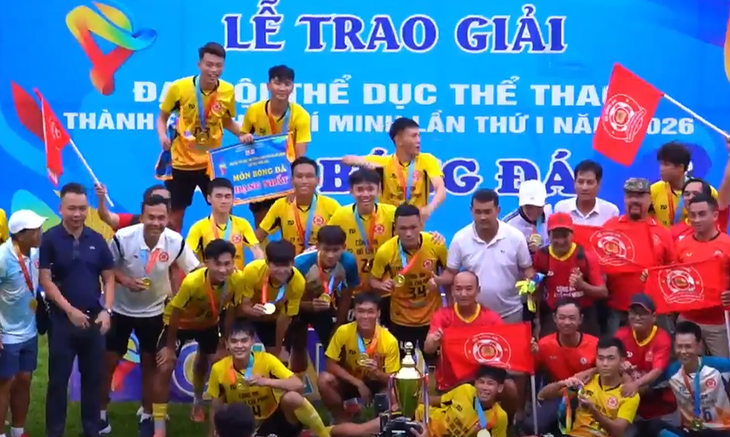 CLB Công an TP.HCM vô địch môn bóng đá Đại hội Thể dục thể thao