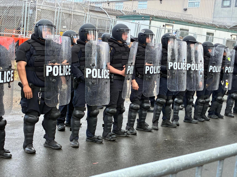 As anti-ICE protests resume, Sherrill defends NJ police use of force