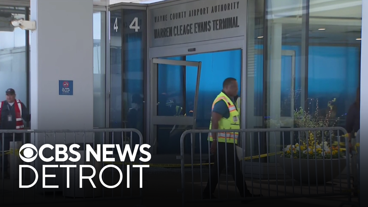 Travelers react to motorist crashing into Detroit Metro Airport terminal