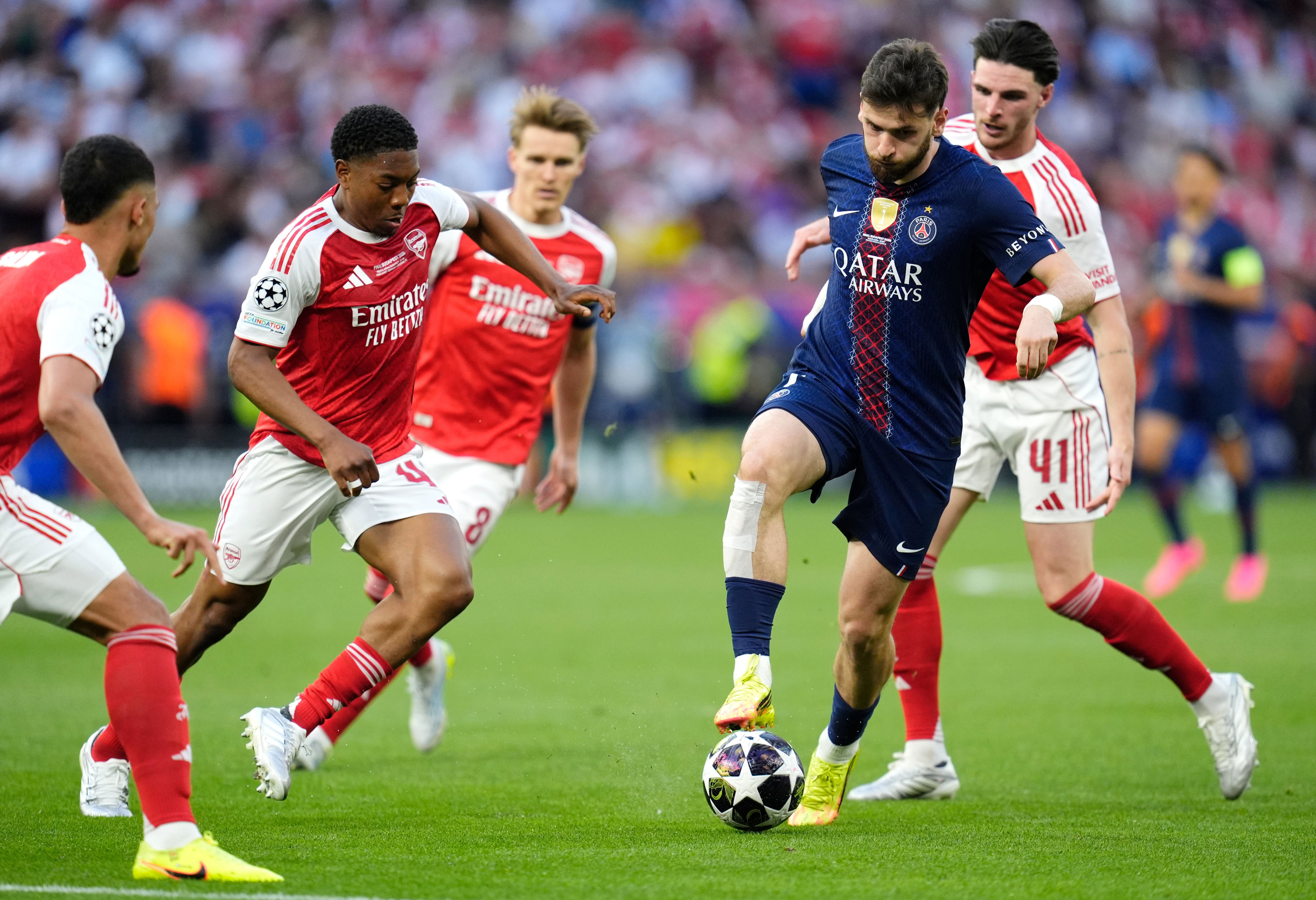 PSG's blistering attackers were nullified by Arsenal's solid defence (PA)