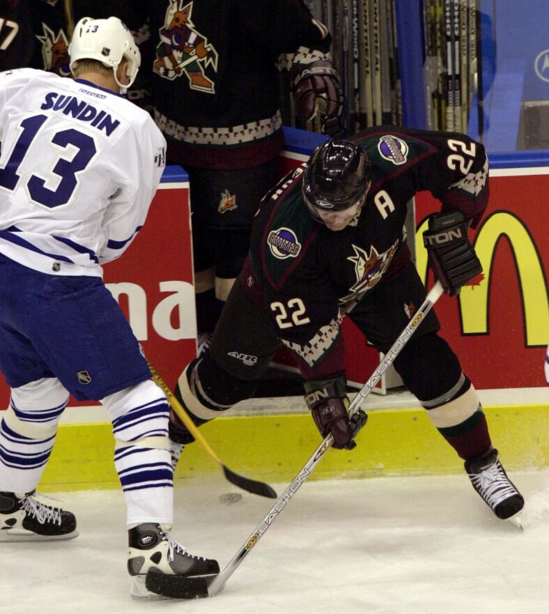 Claude Lemieux in his number 22 jersey during his time with the Phoenix Coyotes