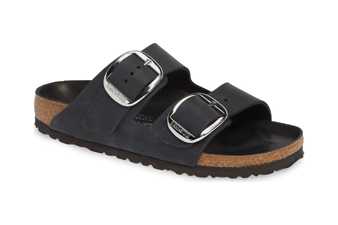Arizona Big Buckle Slide Sandal Black