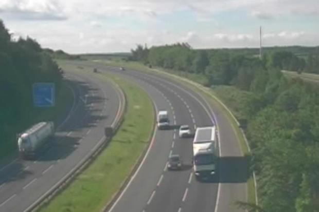 Lane of motorway running through North Yorkshire closed for repairs to ...
