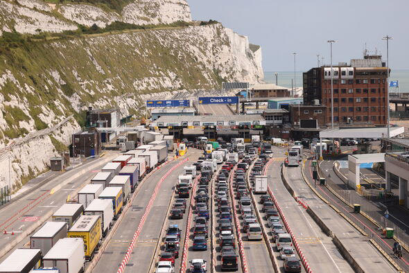 Queues Build Up At Dover As Families Head To The Continent For Summer Holidays