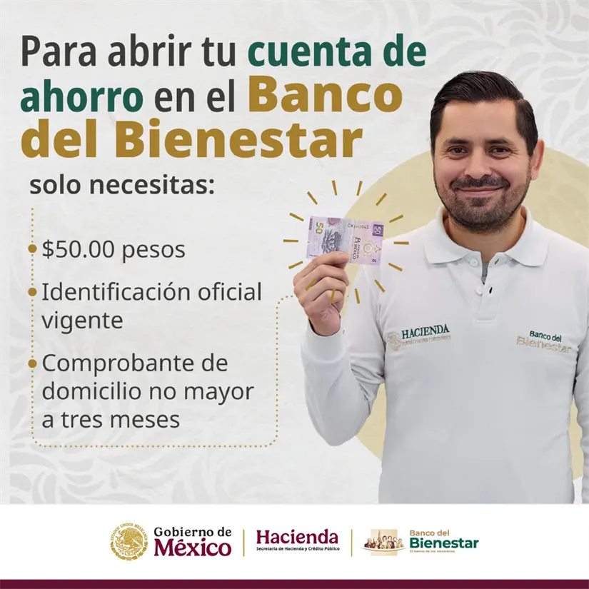 Así puedes abrir tu cuenta de ahorro en el Banco del Bienestar con solo ...