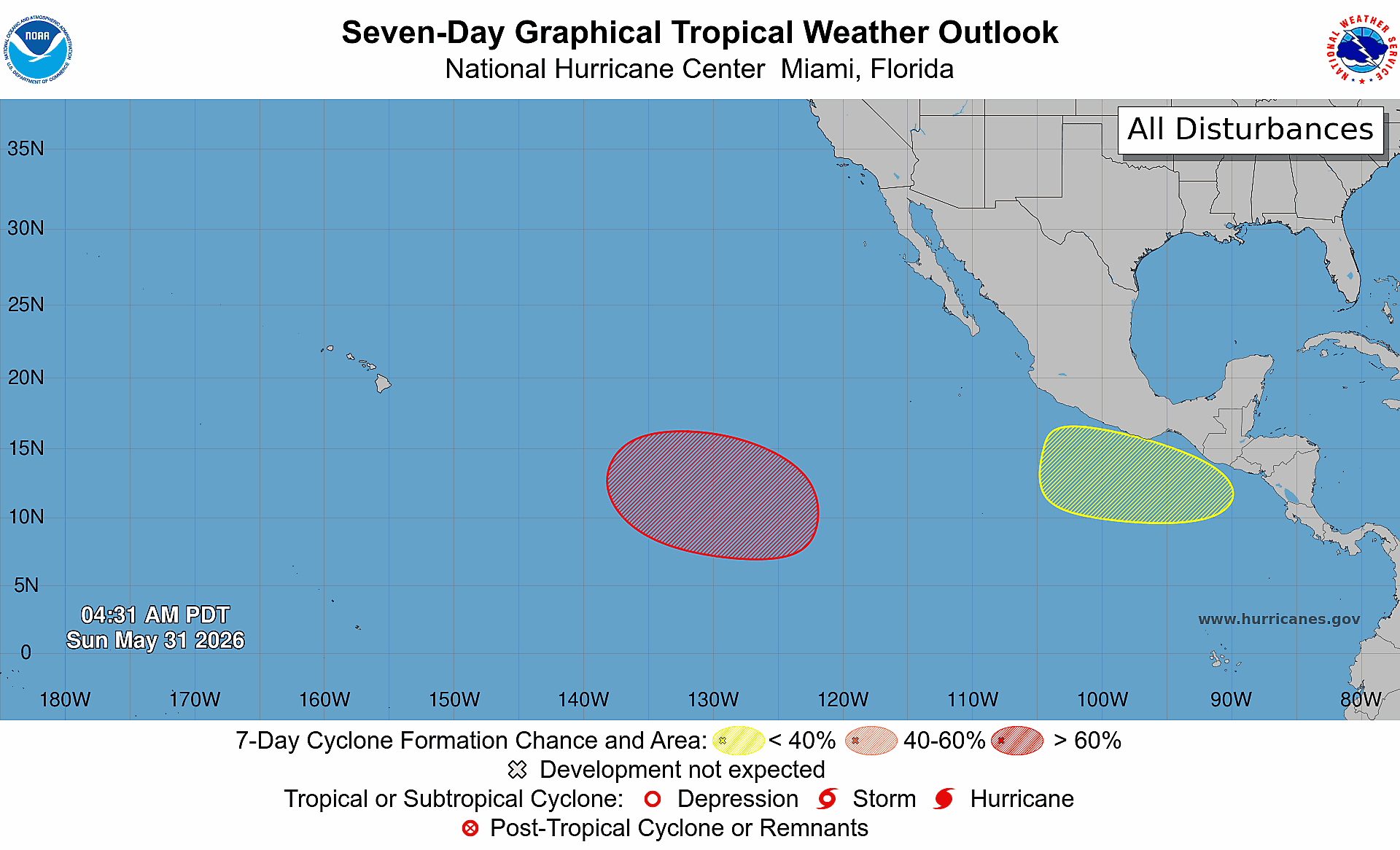 Hurricane forecasters identify second possible storm in Pacific