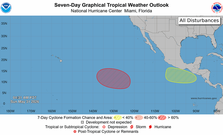 Hurricane forecasters identify second possible storm in Pacific