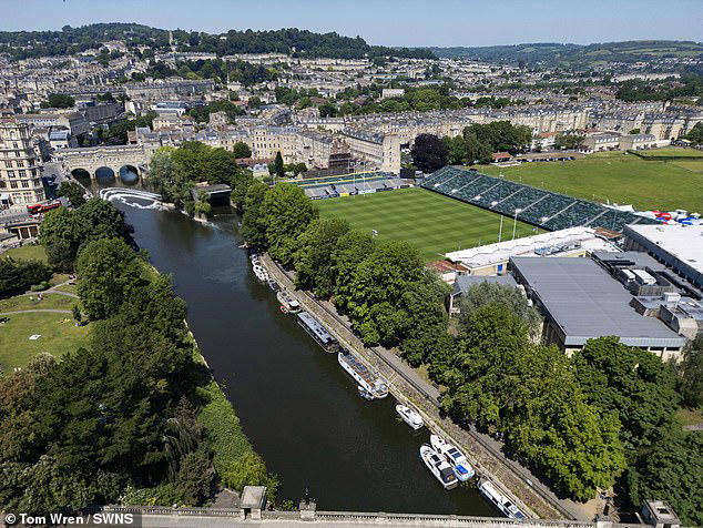 Bath's current rugby stadium next to the river. Some boat dwellers believe they are being moved away from the spot due to plans to build a new Bath Rugby stadium to replace the nearby old one