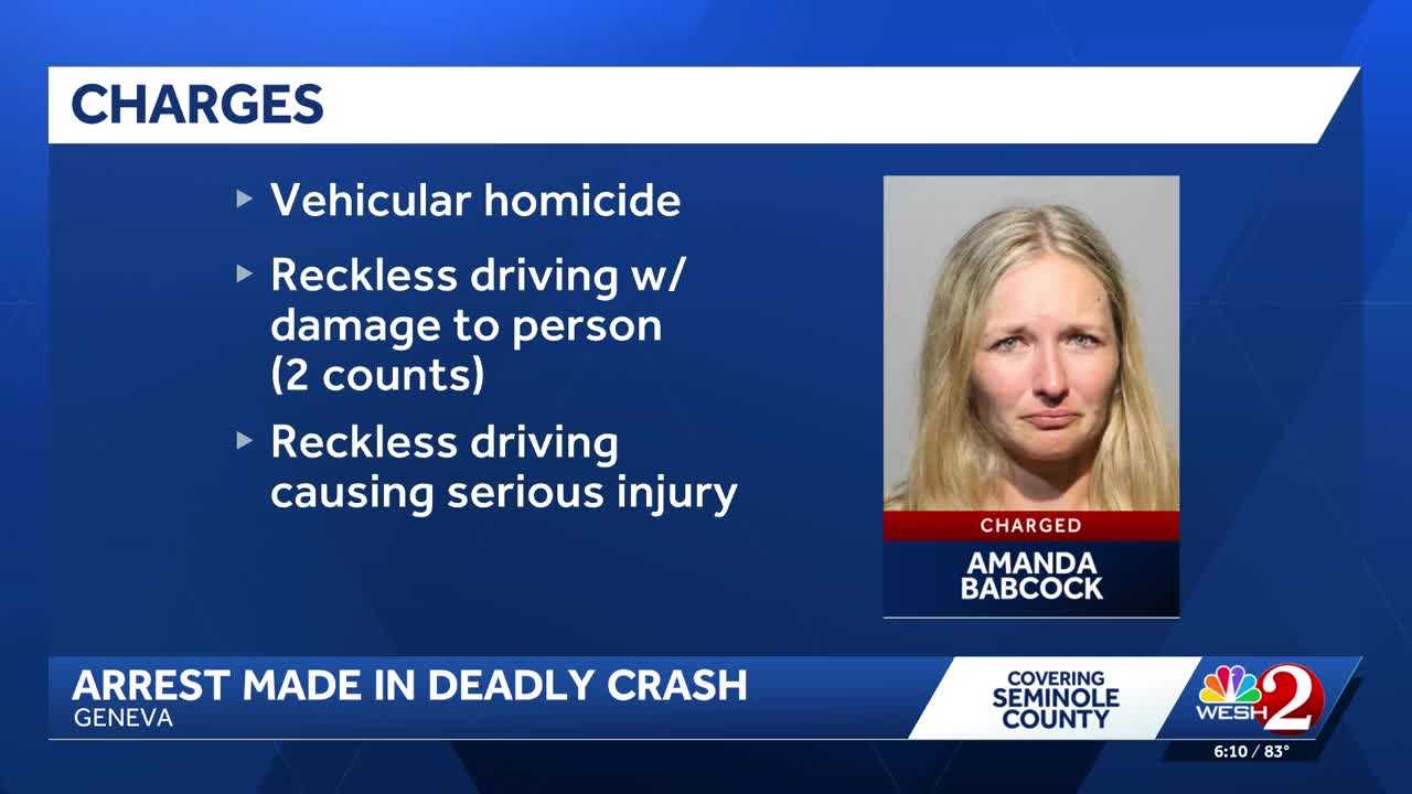 Woman charged with vehicular homicide in fatal Seminole County crash ...