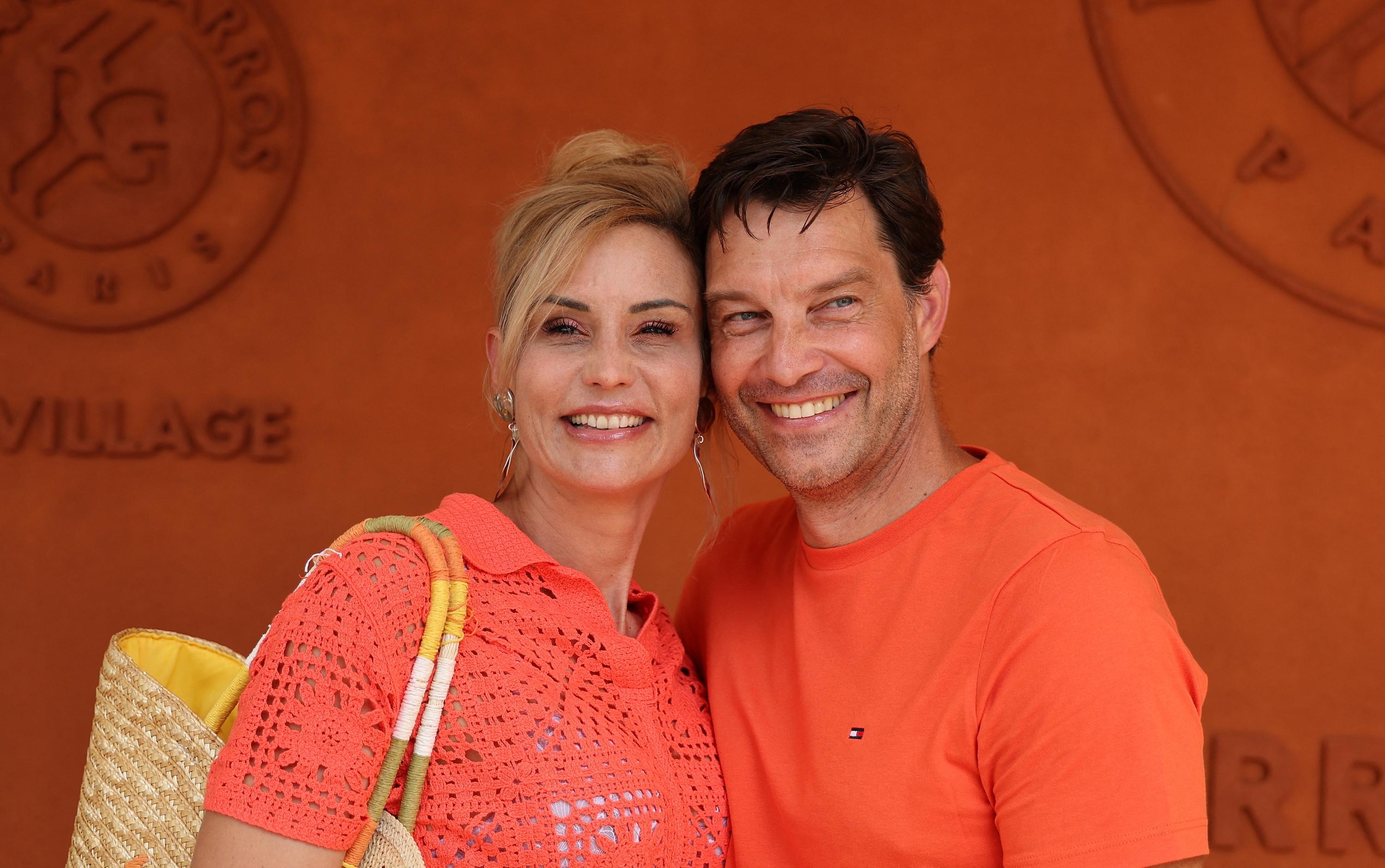 À Roland-Garros, Élodie Gossuin et son mari Bertrand Lacherie s ...