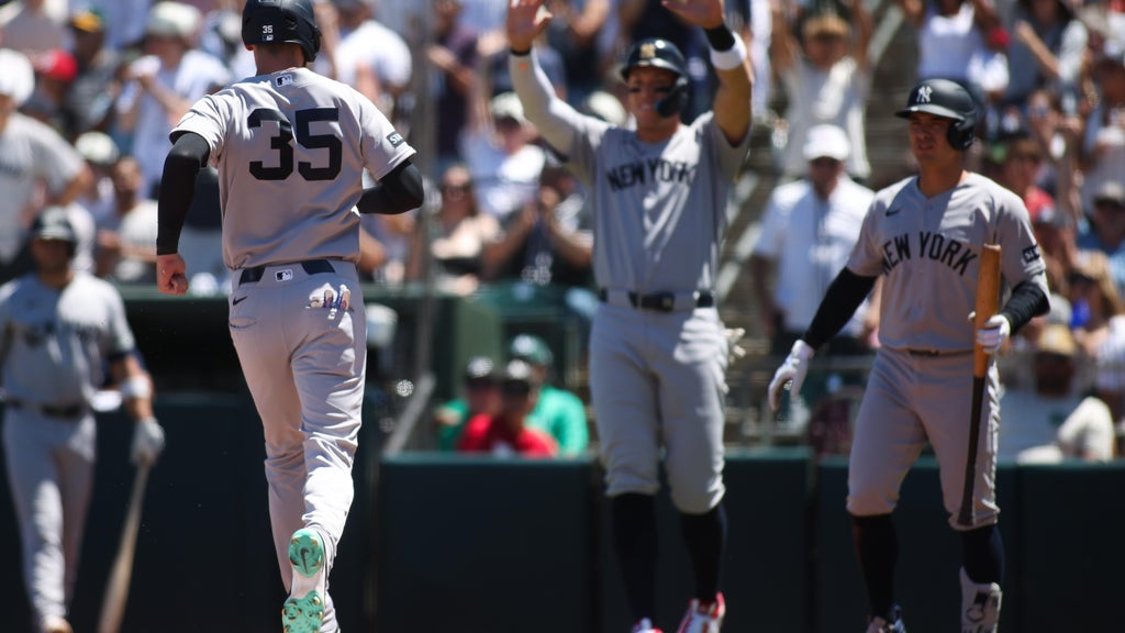 Yankees use a 13-run 3rd inning to beat the Athletics 13-8