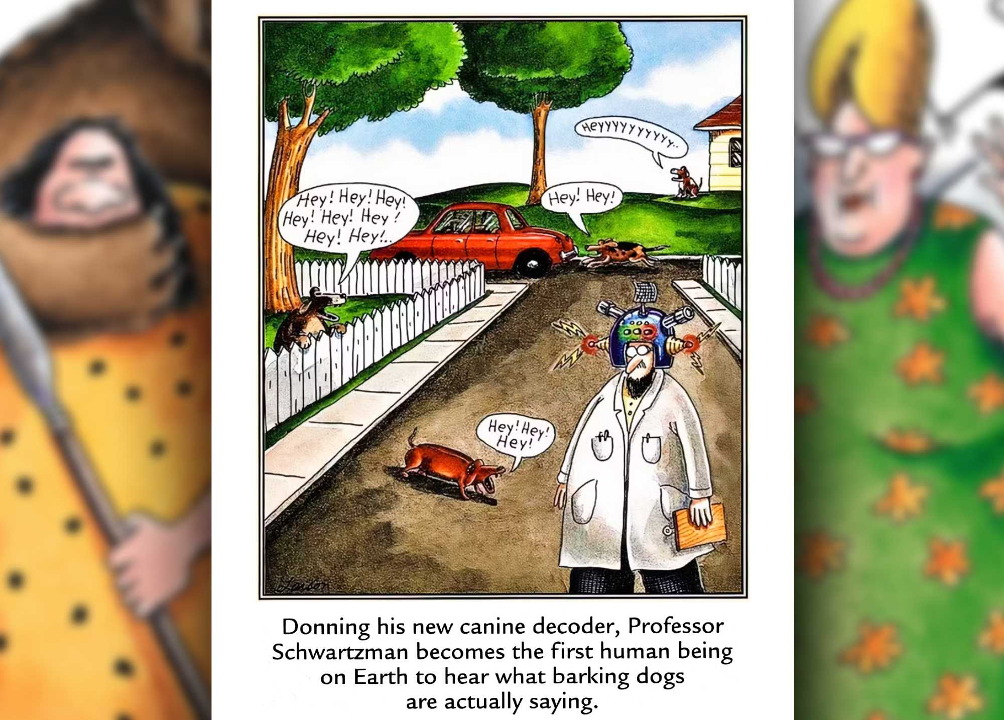far side dog translation helmet