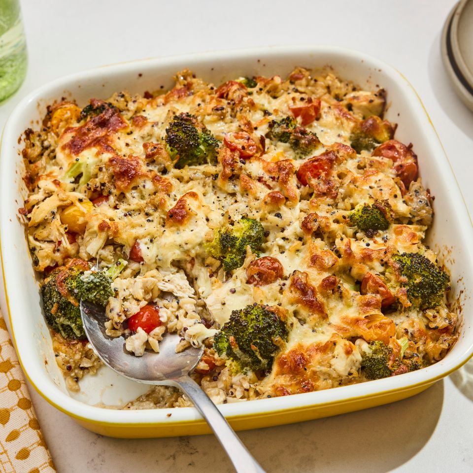 A recipe image of Cheesy Chicken, Tomato & Broccoli Casserole