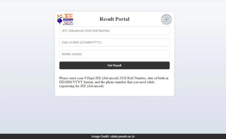 JEE Advanced 2026 results out; check scorecard download steps here