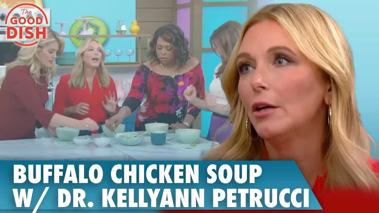 Dr. Kellyann Petrucci's buffalo chicken bone broth soup